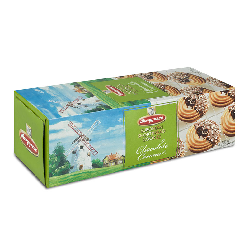 Chocolate Coconut Cookies • Shortbread Cookies from Borggreve - German biscuits - pastries