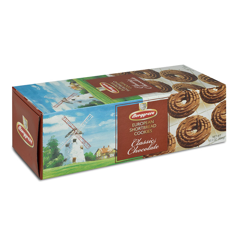 European Shortbread Cookies Classic Chocolate  - Borggreve rusk and biscuit factory, Germany