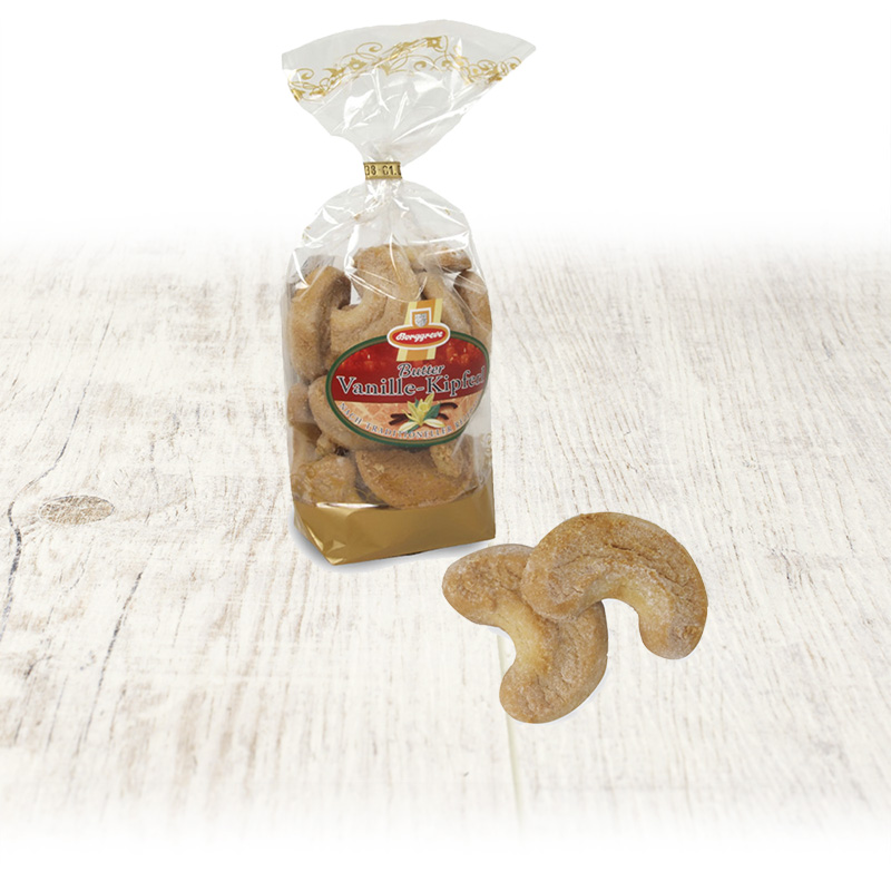 Butter Vanille Kipferl - Produnkt von Borggreve - Buttergebäck, Vanillekekse, Vanille Kipferl
