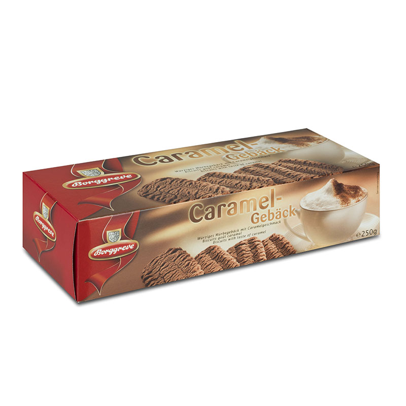 Caramel-Gebäck - Produkt von Borggreve - Mürbegebäck, Würziger Mürbeteig, Caramelkekse, Jahresgebäcke