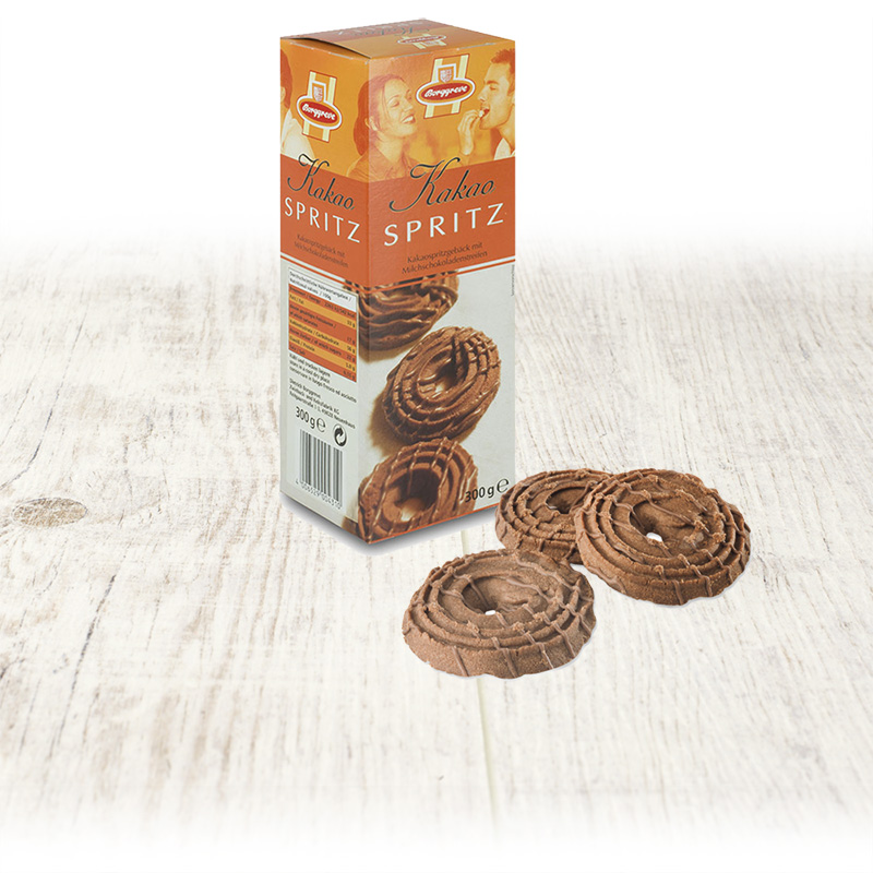 Kakao Spritzringe - Produkt von Borggreve - Spritzgebäck, Spritzringe, Jahresgebäcke, Kakaokekse