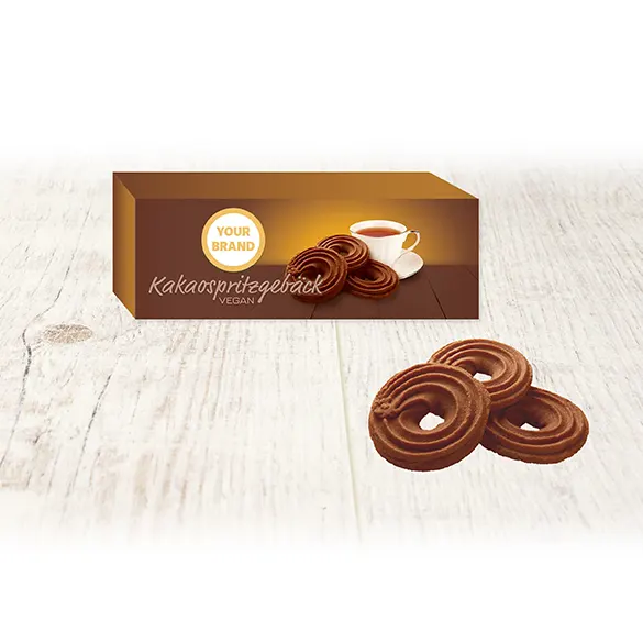 Kakaospritzgebäck • Veganes Gebäck von Borggreve - Kakaogebäck - Vegan - Kekse